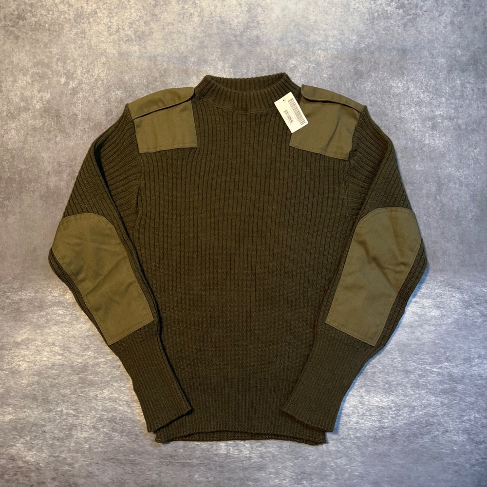 DSCP Valor Collection Military Wool Sweater Mens 40 New W Flaws Green Commando